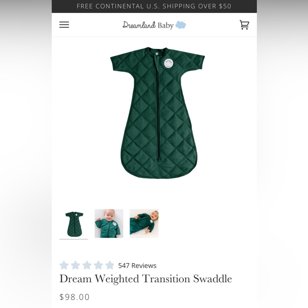 Brand new Dreamland Swaddle 3-6 months